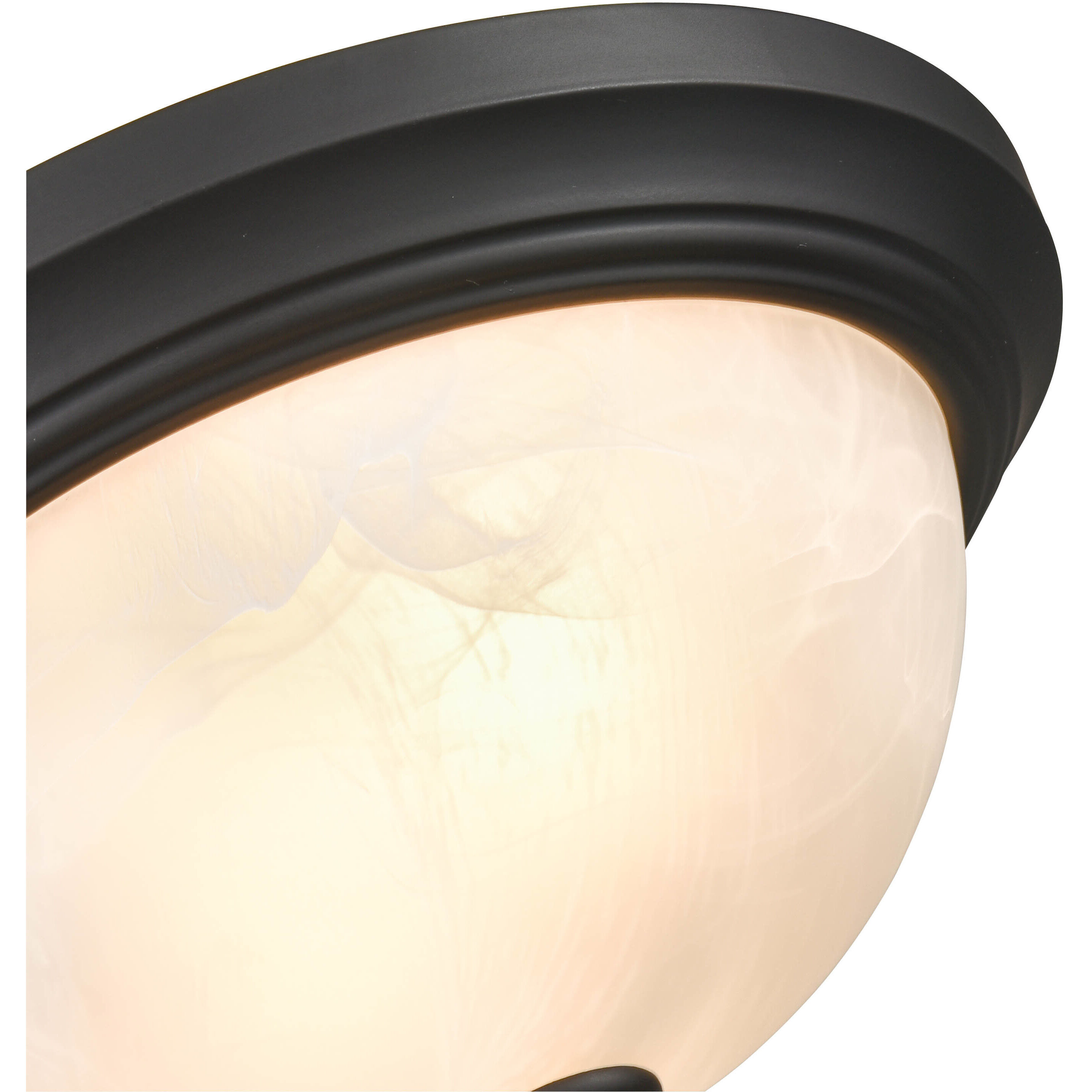 Whitton 2 Light 11 inch Matte Black Flush Mount Ceiling Light